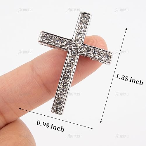 Miniatura 15 de AUEAR, Paquete de 20 colgantes de cristal con diamantes de imitación para hacer joyas de bricolaje, oro Dorado