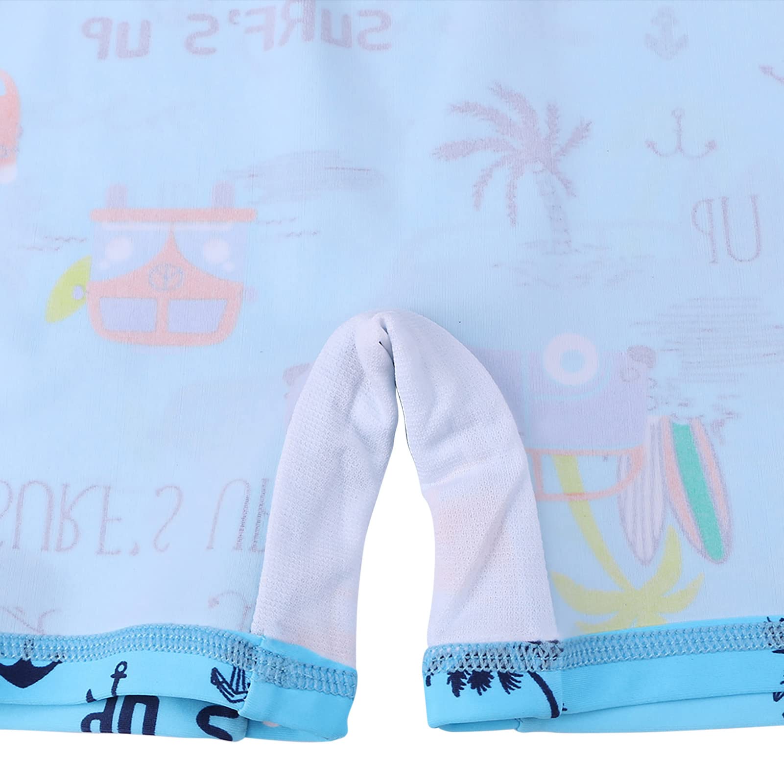 HUAANIUE Garçons Bébé Maillot de Bain 1 Pièce Anti-UV UPF 50+ Bébé Garçons Costume de Bain zippé à Manches Longues 1 Mois-6 Ans