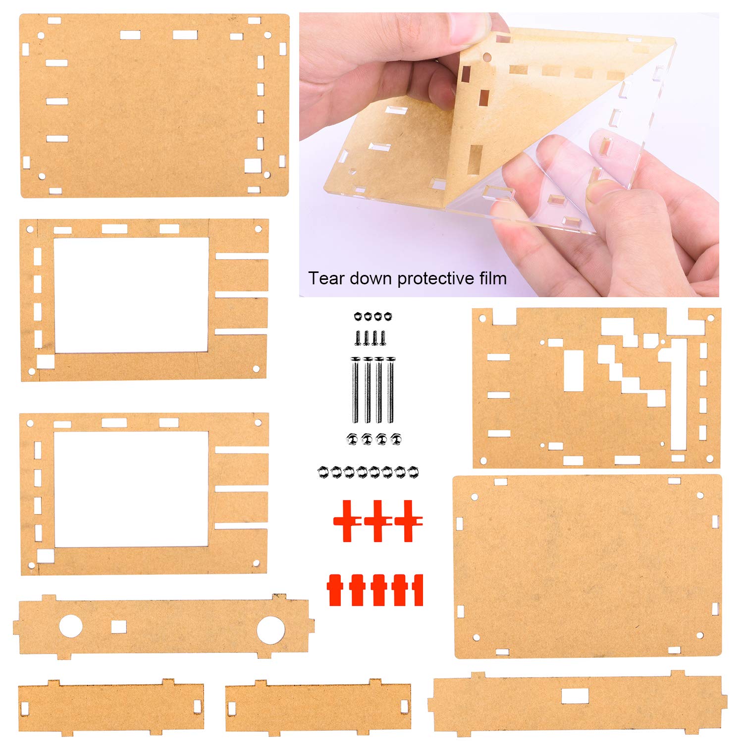 AUKUYEE Pocket-Size Digital Oscilloscope Kit Open Source 2.4" TFT 1Msps with Probe and Protective Case, Welded Version (Case Needs to be Assembled)