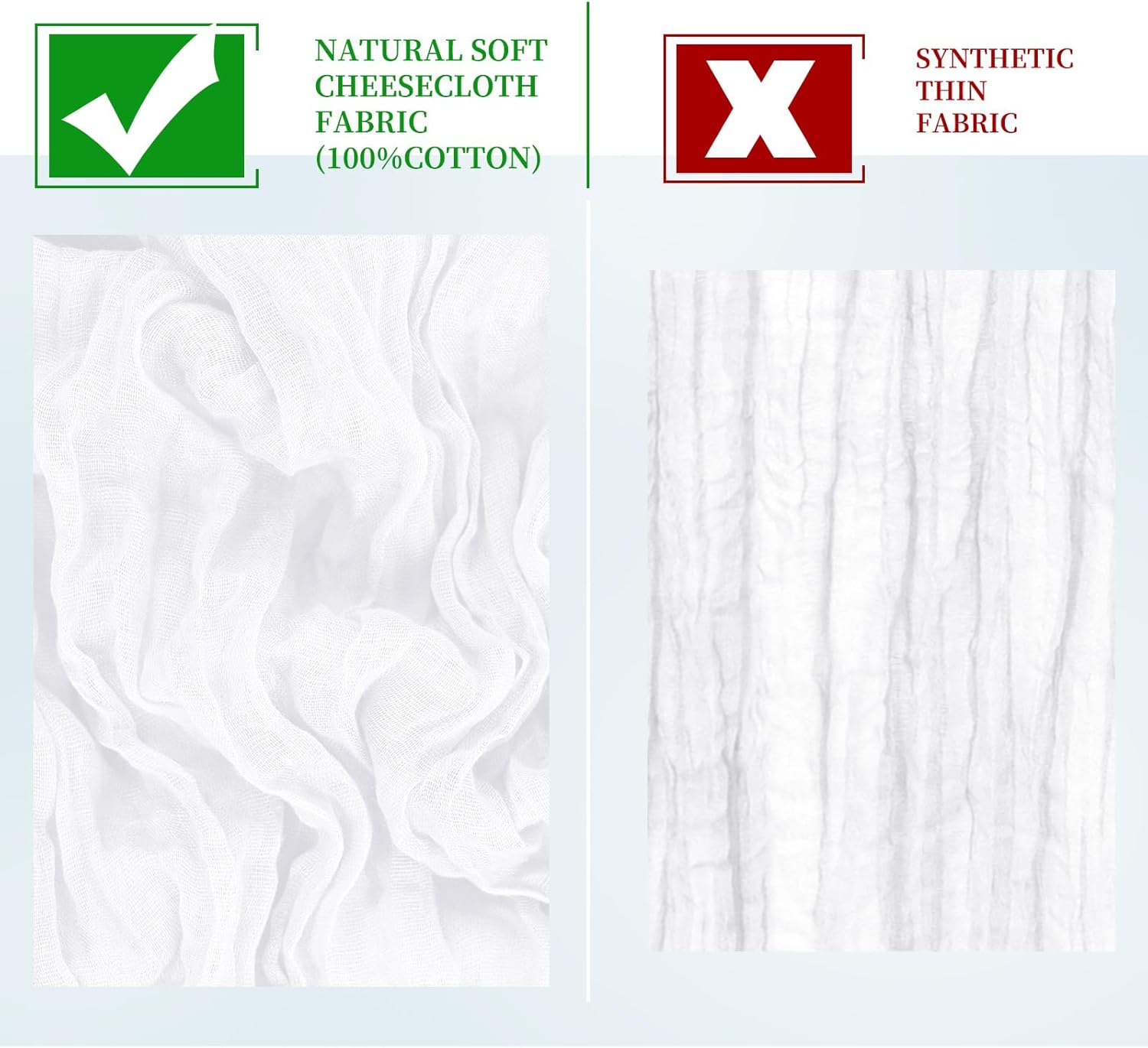 Pesonlook 10 Pack White Cheesecloth Table Runner,10FT Gauze Table Runner Cheesecloth Fabric Semi-Sheer Table Runner for Wedding Reception,Boho Rustic Wedding Party Sheer Bridal Shower Decor