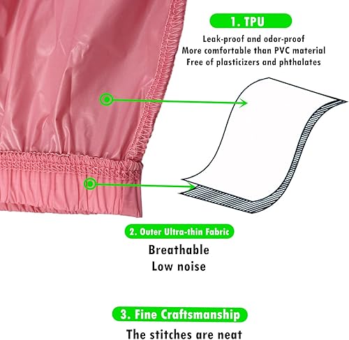 Miniatura 3 de Ropa interior para adultos a prueba de fugas para incontinencia, lavable, de bajo ruido, reutilizable, para adultos, cubierta de pañales de plástico