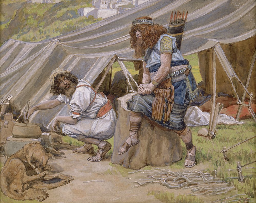 Affiche James Tissot The Mess of Pottage pour sublimer la décoration de votre salon