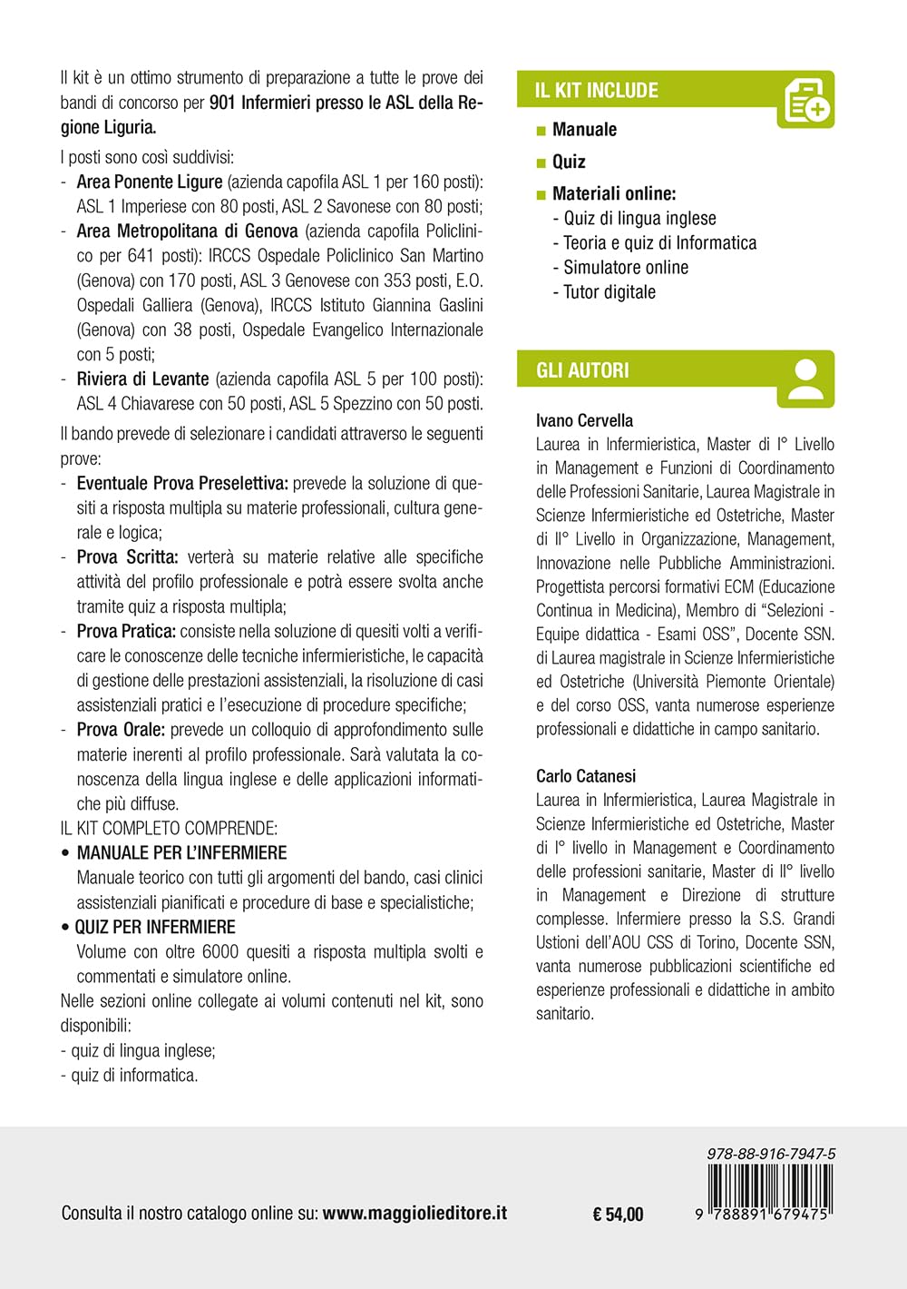 Concorso 901 infermieri Liguria. Kit. 160 posti area Ponente ligure, 641 posti area metropolitana di Genova, 100 posti riviera di Levante