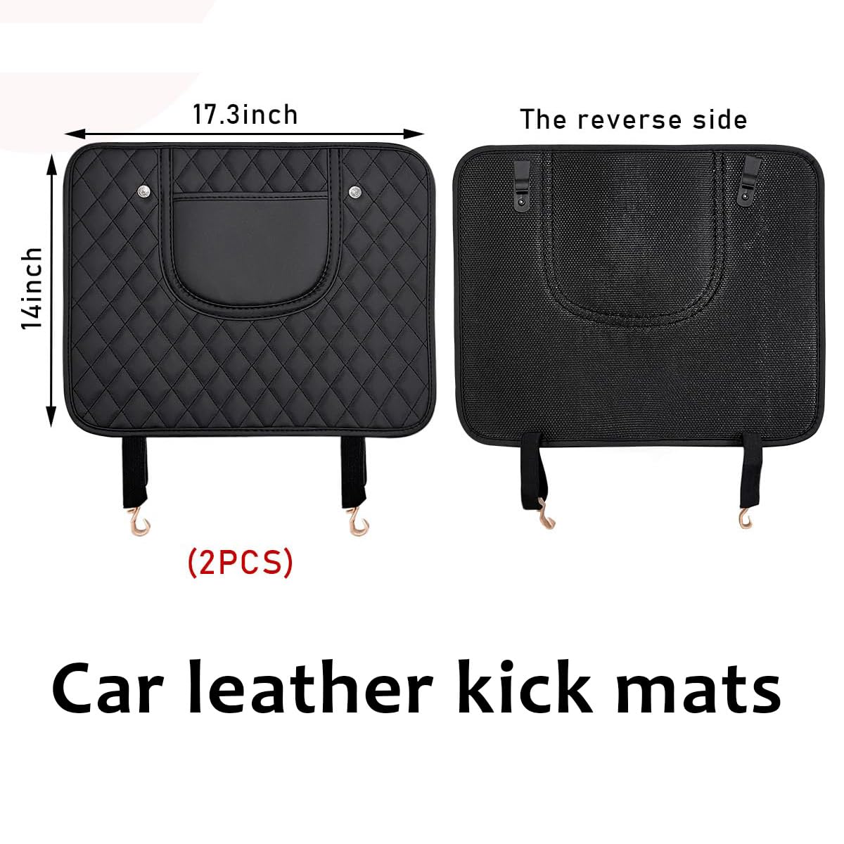 Cuscinetti Anti-Calci Seggiolini Auto per BYD Seal U 2024, Protezione Sedile dello Schienale Auto Proteggi Sedile Accessori 2 Pezzi,Black