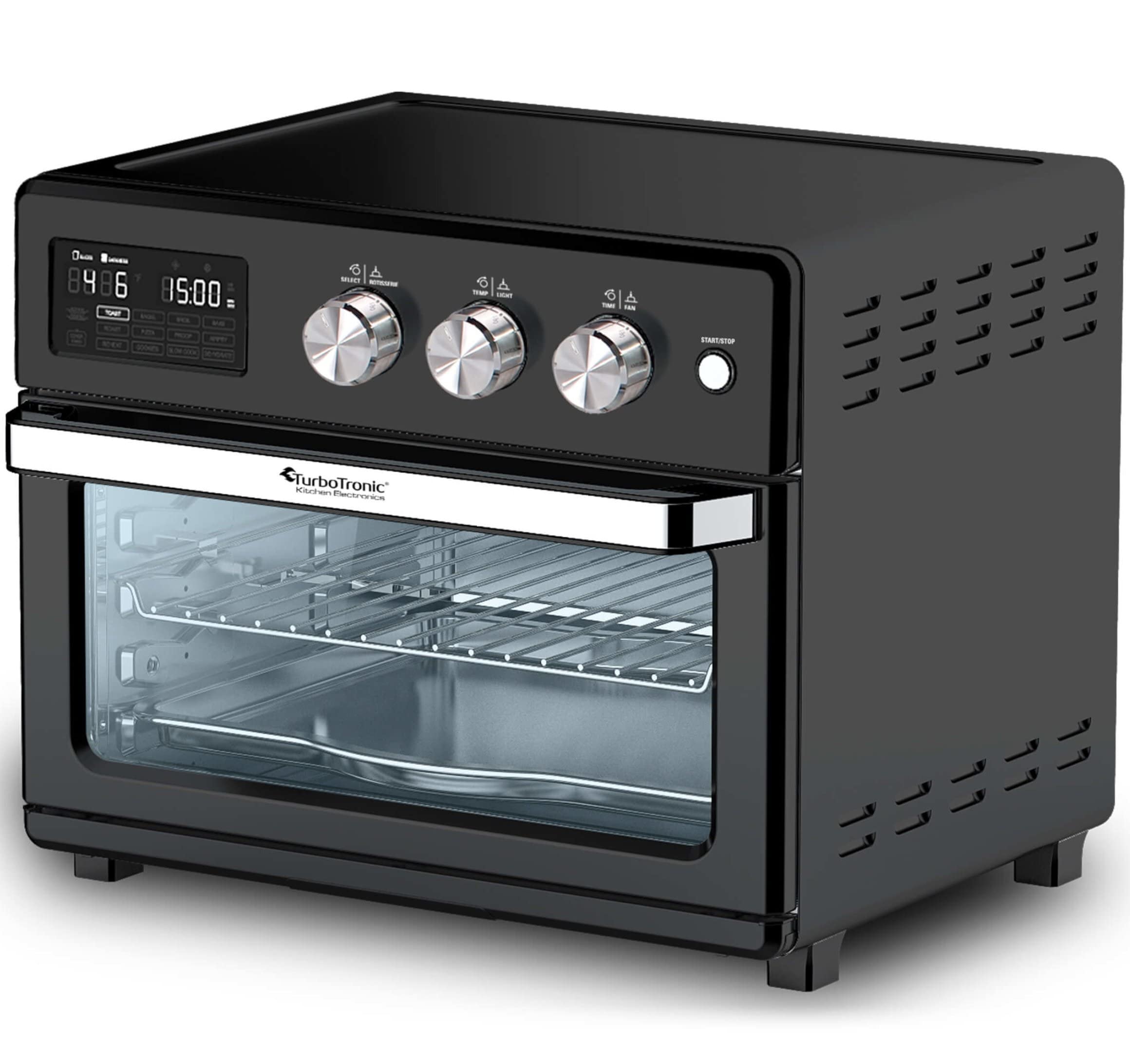 TurboTronic Forno ad Aria Calda XXL 32L con Girarrosto | 5 in 1 Mini Forno, Friggitrice ad Aria, Essiccatore, Grill e Forno Ventilato | 1700W | Ideale per Pollo, Pizza e Snack | Temperatura da 25°C