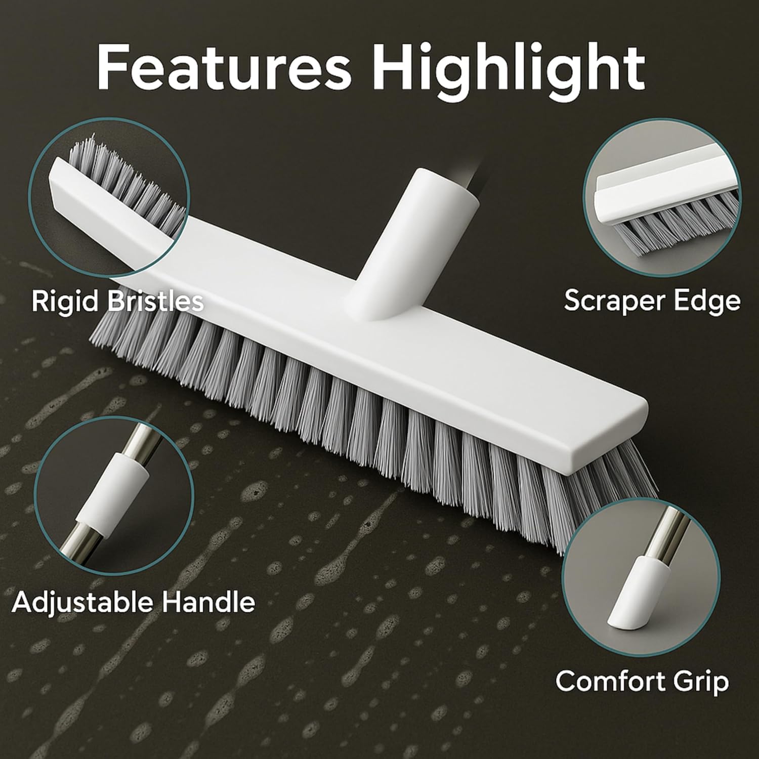 2 in 1 Bathroom Cleaning Brush with Wiper -8 2 in 1 Bathroom Cleaning Brush with Wiper -8