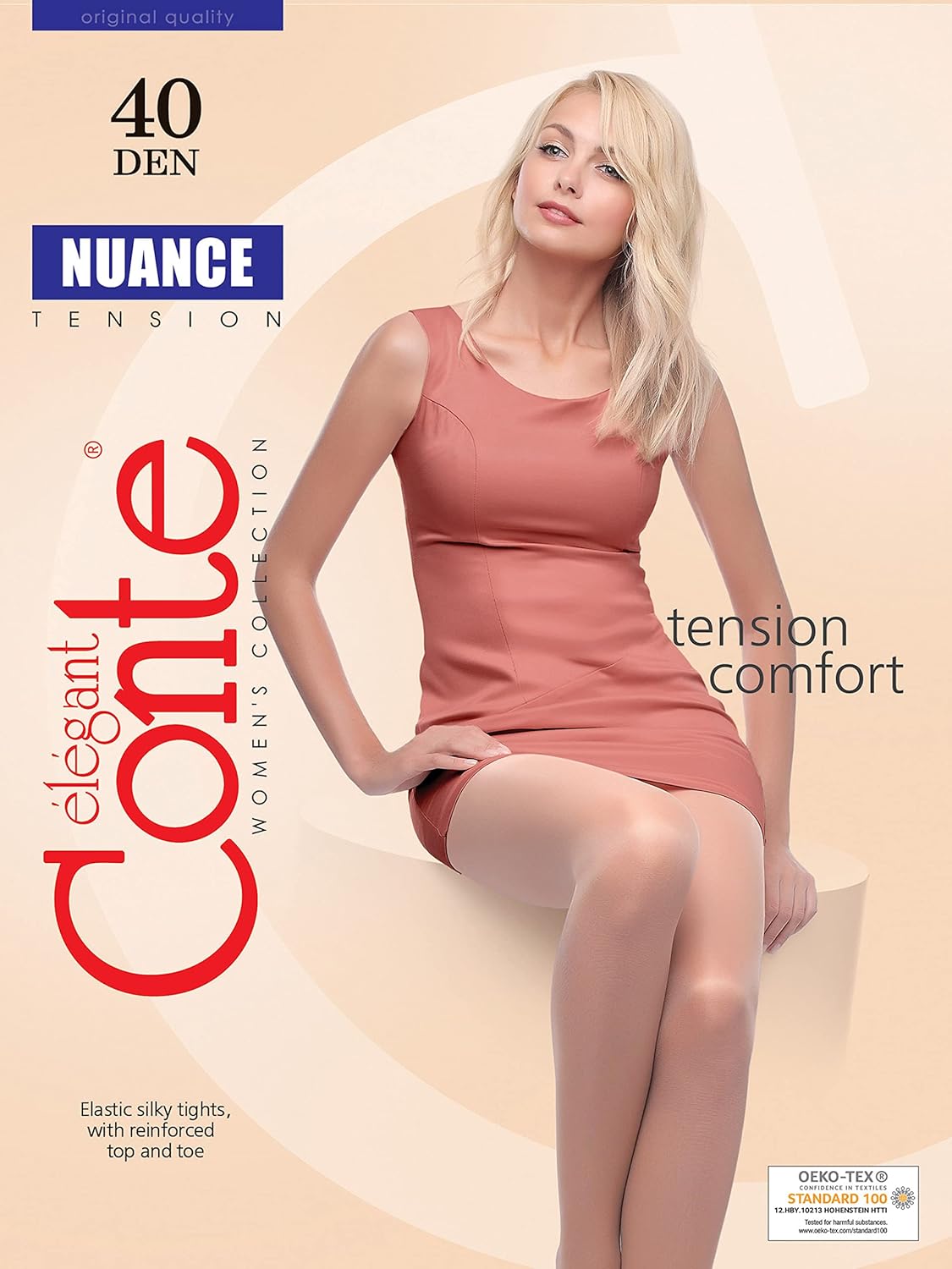 Conte Tights Control Top Semi Opaque Pantyhose Silky Matte Effect Nuance 40 Den - Image 6