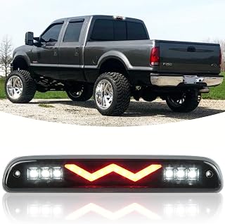 LED Third 3rd Brake Light for 1993-2011 Ford Range, 1999-2016 Ford F-250/ F-350/ F-450/ F-550 Super Duty, 2001-2005 Ford Explorer Sport Trac, 1994-2010 Mazda B2300/ B4000 (Black Housing Smoke Lens)