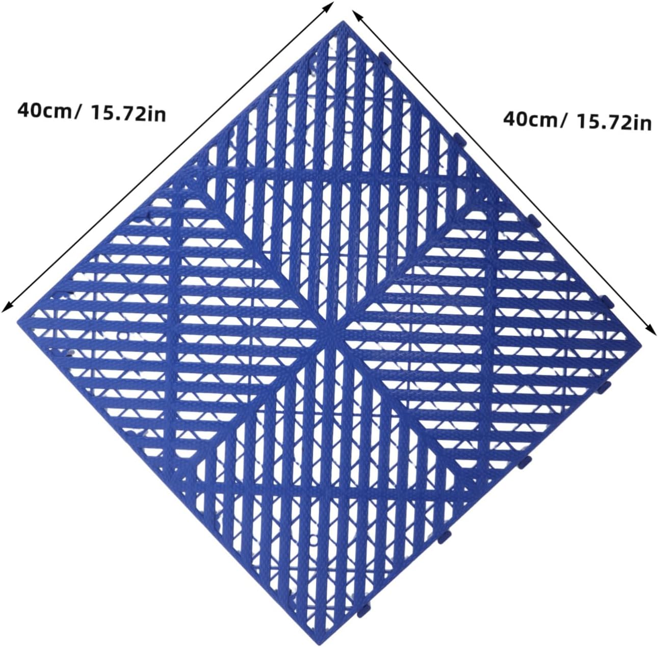 Alipis Non-Slip Drainage Mats Pool Spa Drainage Mat Car Wash Shop Garage Floor Tiles