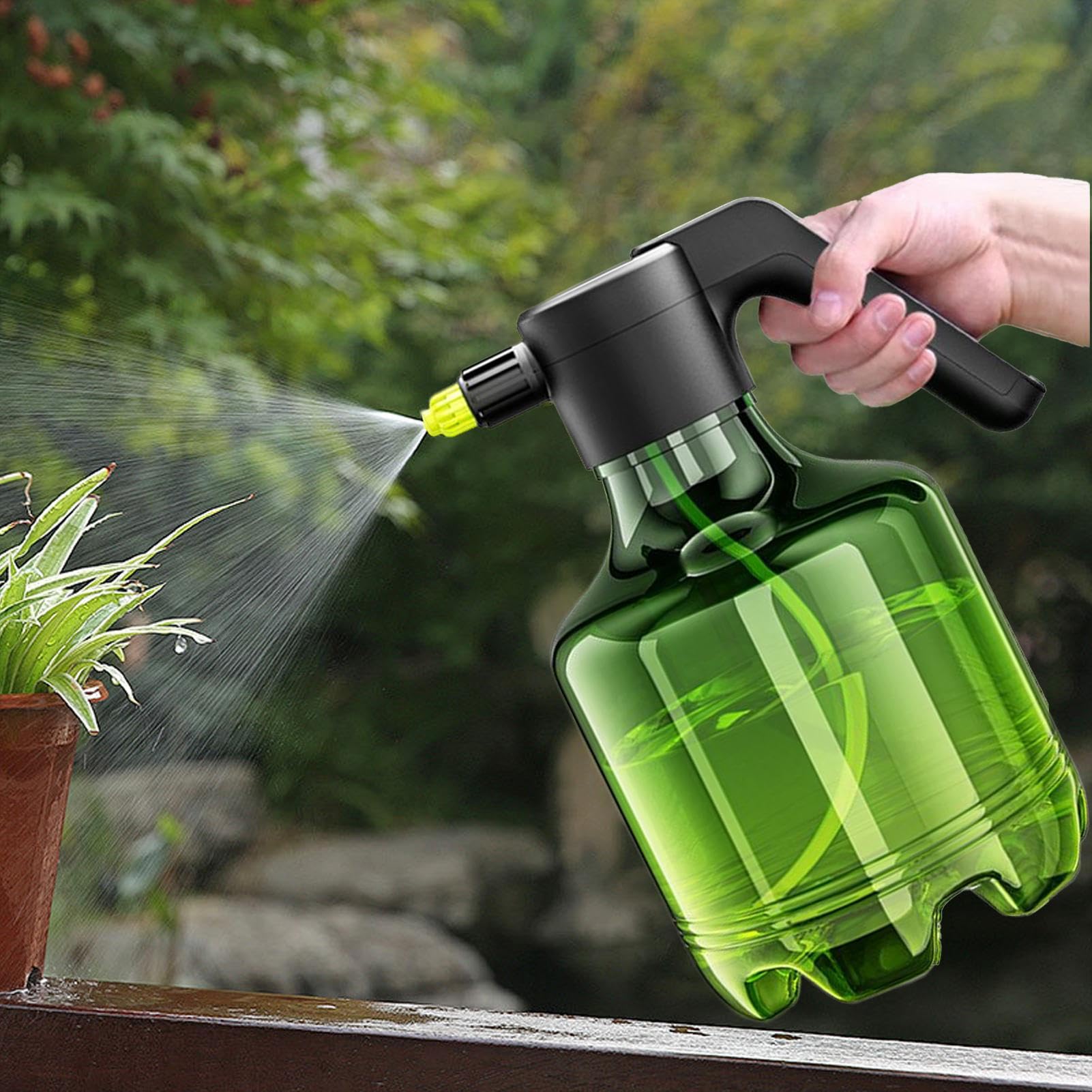 Sprayer Elettrico a Batteria - 3 Litri Irroratore Giardino Ricaricabile,Nebulizzatore Atomizzatore Regolabile 1500 mAh per Interno ed Esterno, Pulizia Piante e Verniciatura Casa