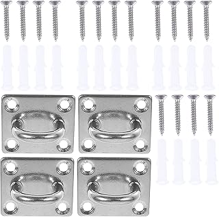 DOITOOL 4pcs Stainless Steel Rings Swing Hook Ceiling Anchor Hook Swing Chair Ceiling Hook U- Shaped Hook Ceiling Hooks Multi Purpose Hanger Fan Hanger Stainless Steel. Hammock Ceiling Fan