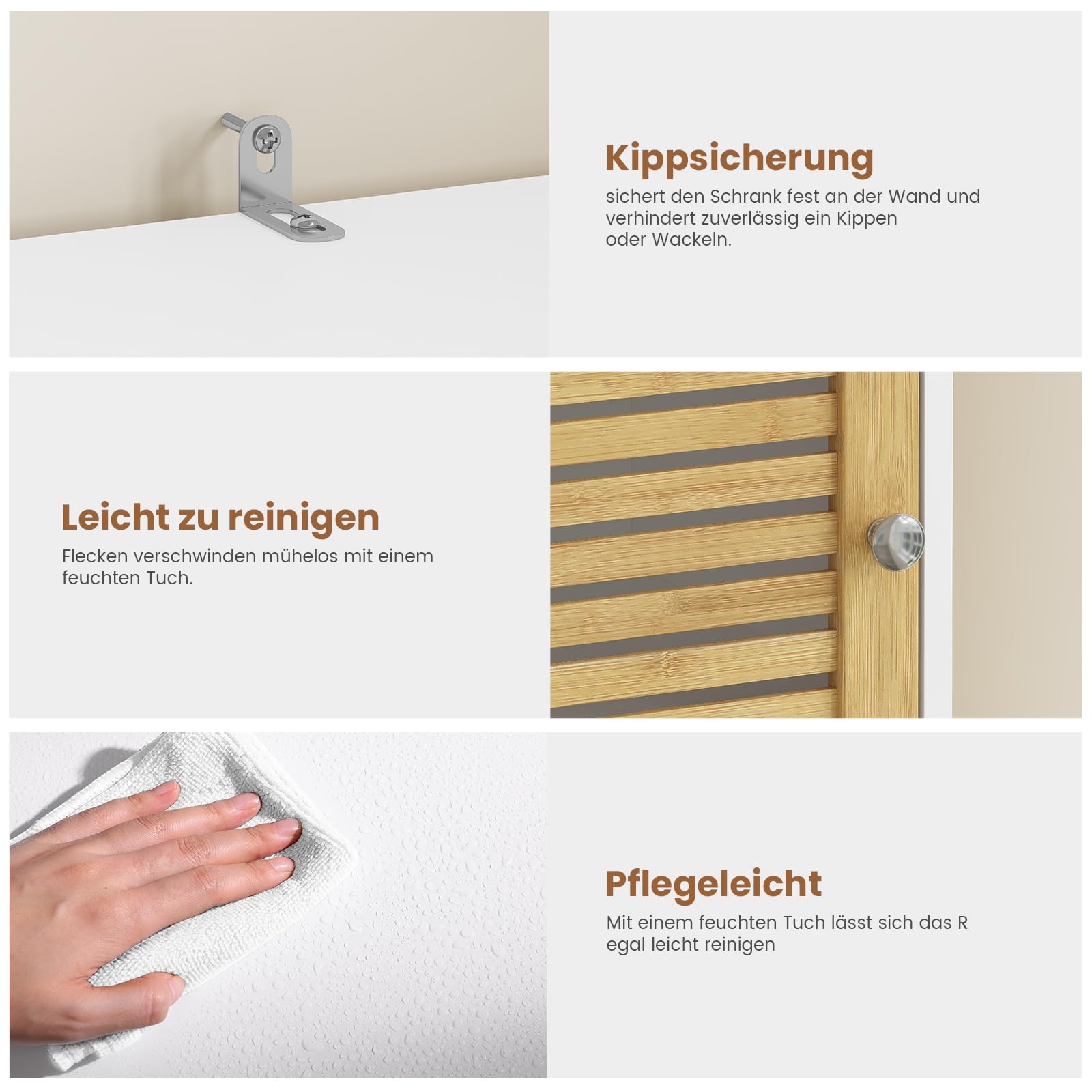 Badezimmerschrank hoch mit Wäschekorb, Badschrank hochschrank mit verstellbaren Ablagen, offene Fächer, Badezimmer hochschrank für Badezimmer/Waschküche, Modern, Weiß, 30 x 30 x 170 cm