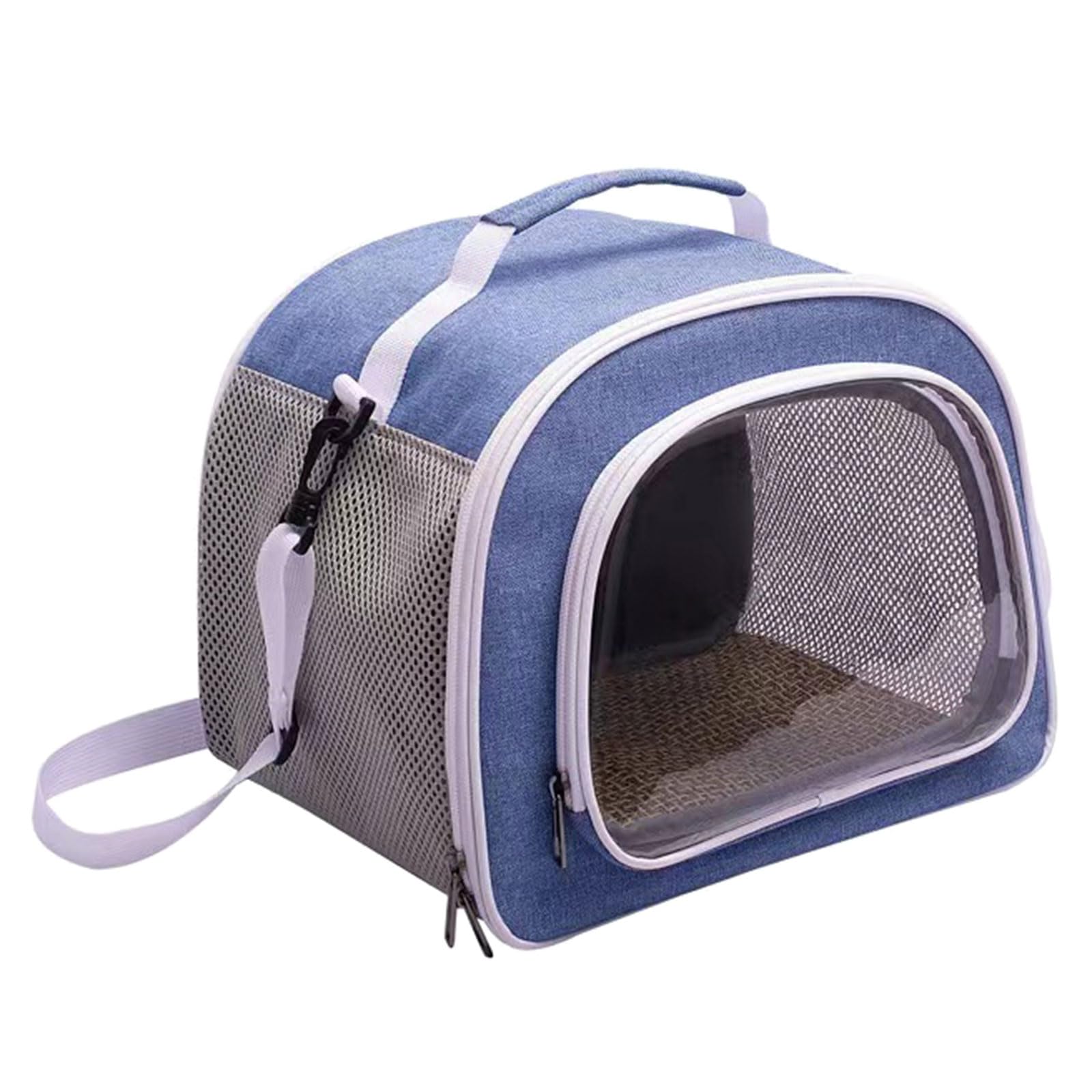 XISAOK Clear Designed Pet Carrier Bag with Widening Handle& Window Foldable Bird Travel Out Bag Package Bag