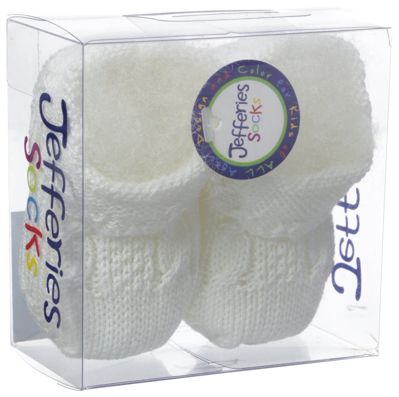 Jefferies Socks Baby Newborn Cable Bootie, White