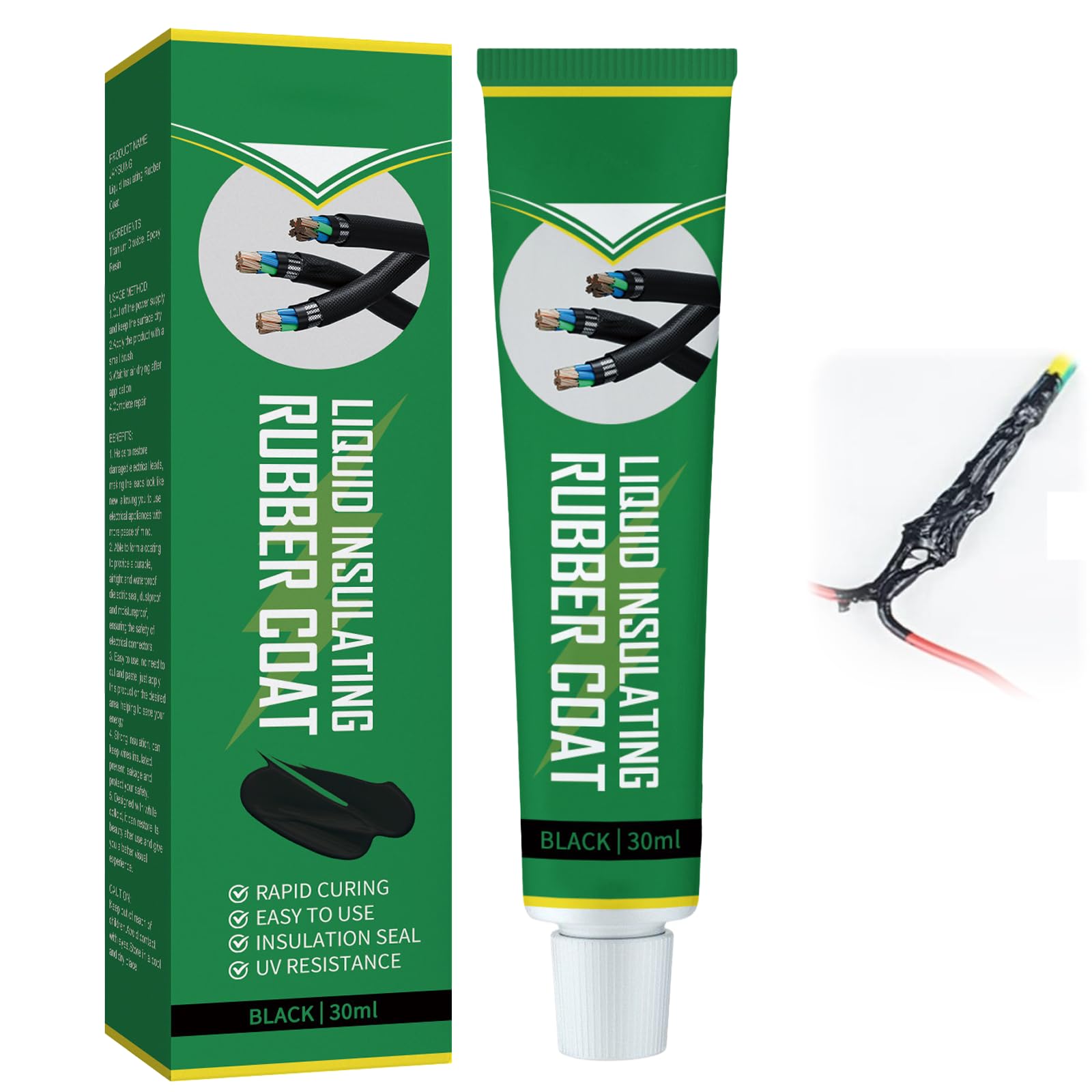 Leogony Liquid Electrical Tape Rubber Coat, Waterproof Fast Dry Liquid Insulation Tape for Indoor Outdoor Use