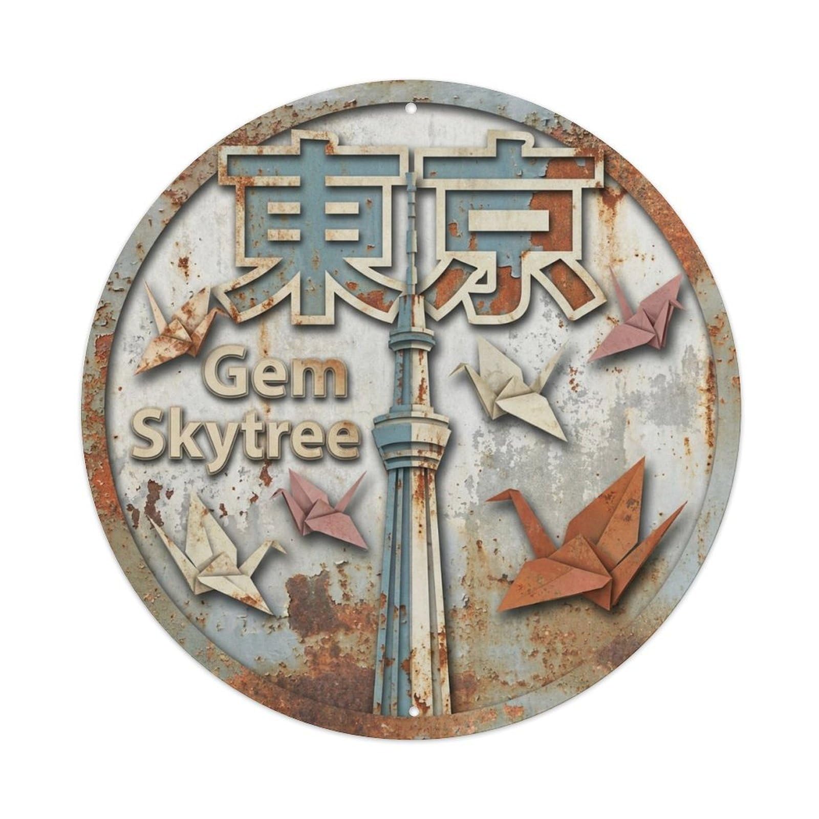 Tokyo Japan Heritage Travel Midcentury City Explorer Metal Tin Sign