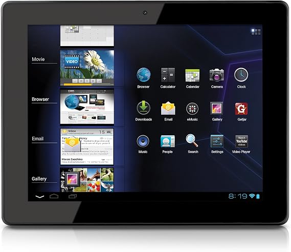 Coby Kyros 9.7-Inch Android 4.0 8 GB 4:3 Capacitive Multi-Touchscreen Internet Tablet with Built-In Camera, Black MID9742-8