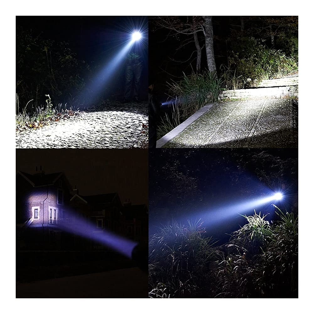 Cadena de Luces Linterna LED Brillante Antorcha con Zoom 5 Modos de iluminación Iluminación Exterior Utilizada para Aventuras de Campamento, Paseos nocturnos de Caza Iluminación de festivale