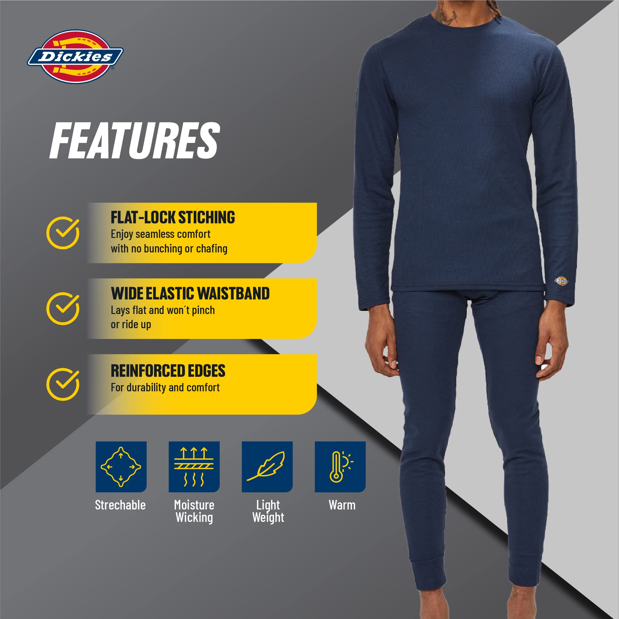 Dickies Mens Long Johns Thermal Underwear Set