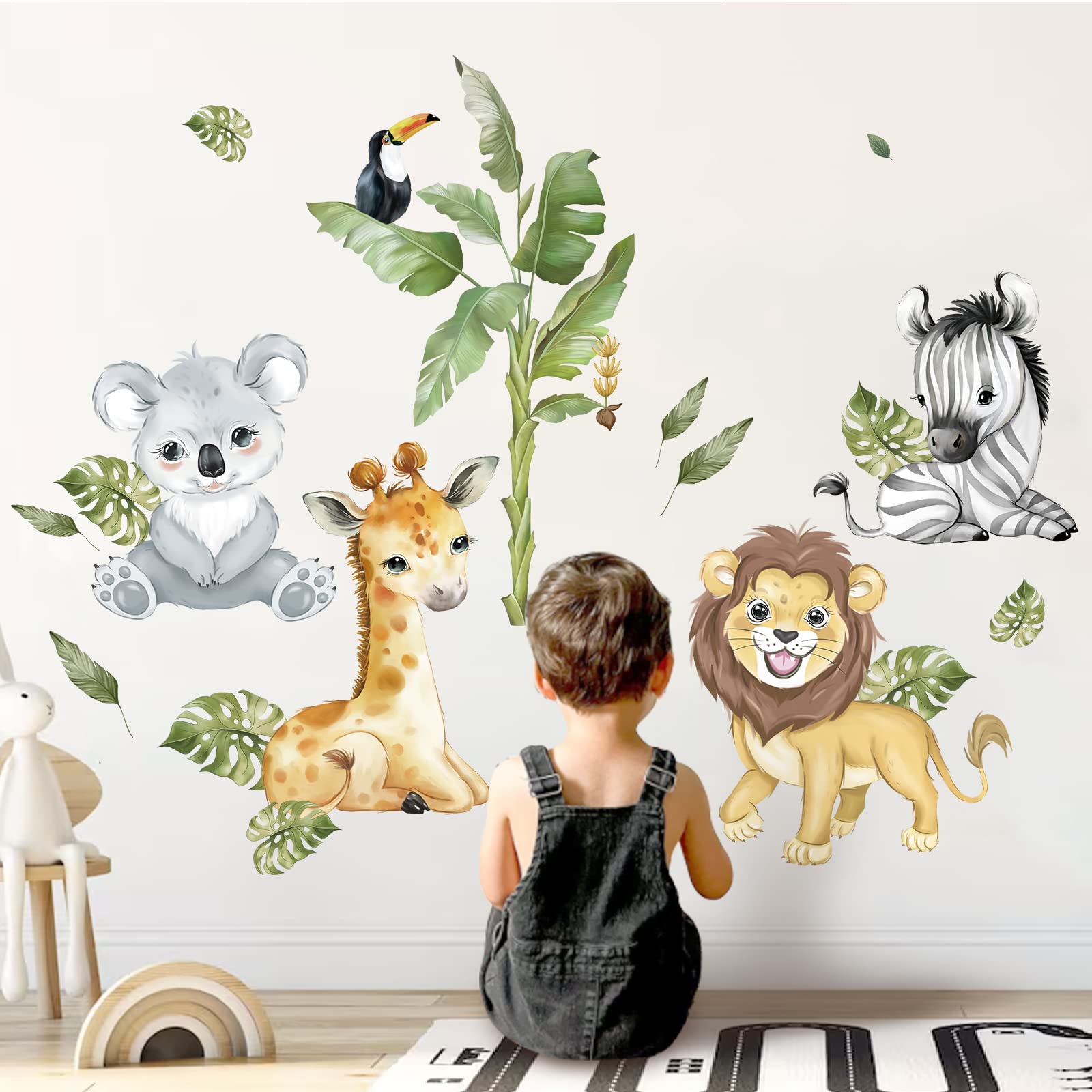 Decoración Habitación Infantil Pegatinas De Pared Animales De La Jungla -  Vinilos Decorativos Para Habitación Infantil - Diseño Safari Pegatinas Pared  Animales Jungla, image size:1600x1600