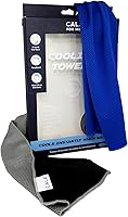 CALA Cooling Towels 2-Pack (Blue & Gray) - Instant Cooling Mesh Towels for Workouts, Hiking, Yoga, Sports - 39x12 Inches