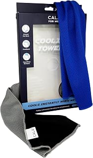 CALA Cooling Towels 2-Pack (Blue & Gray) - Instant Cooling Mesh Towels for Workouts, Hiking, Yoga, Sports - 39x12 Inches