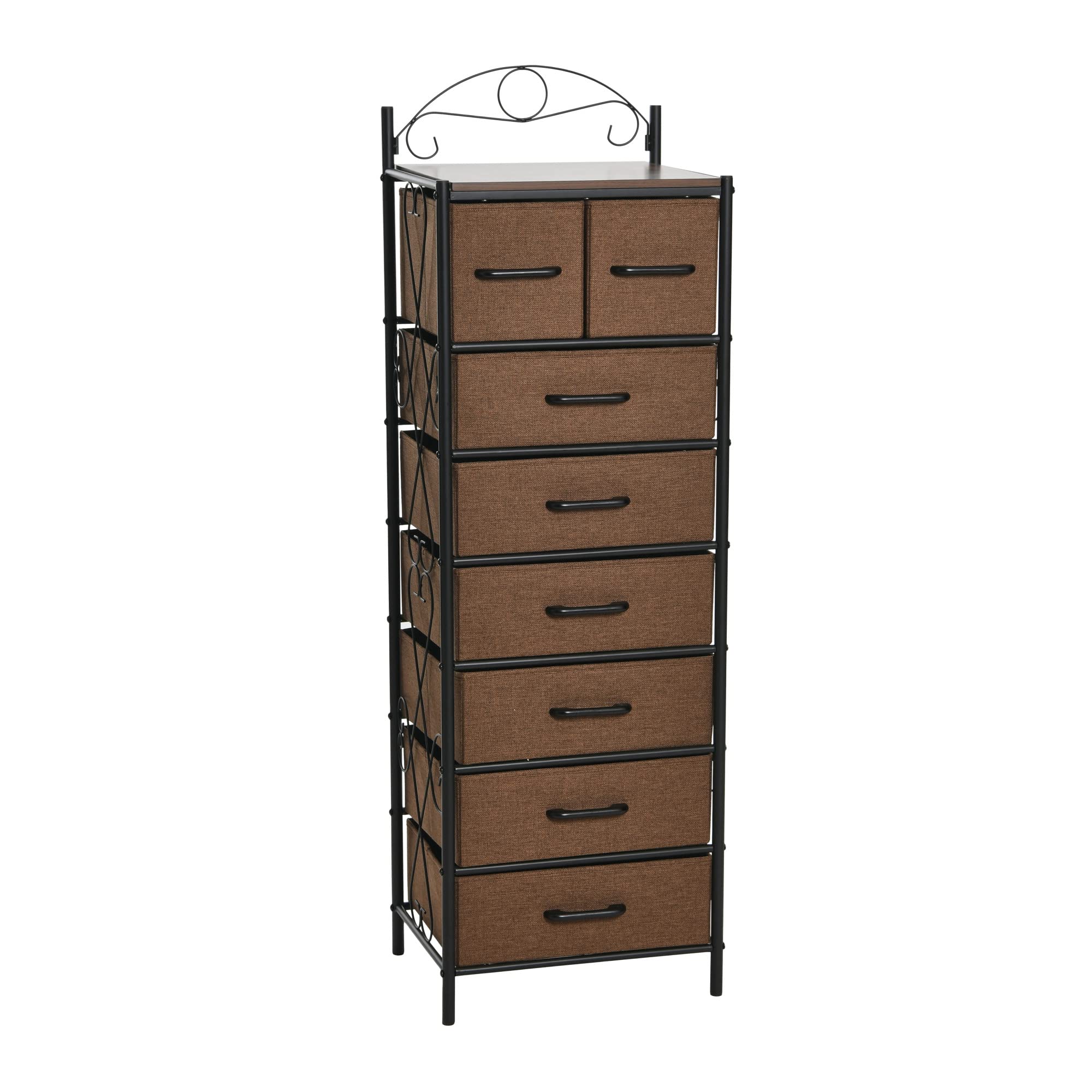 Household Essentials Victoria Dresser Tower Storage Organizer with 8