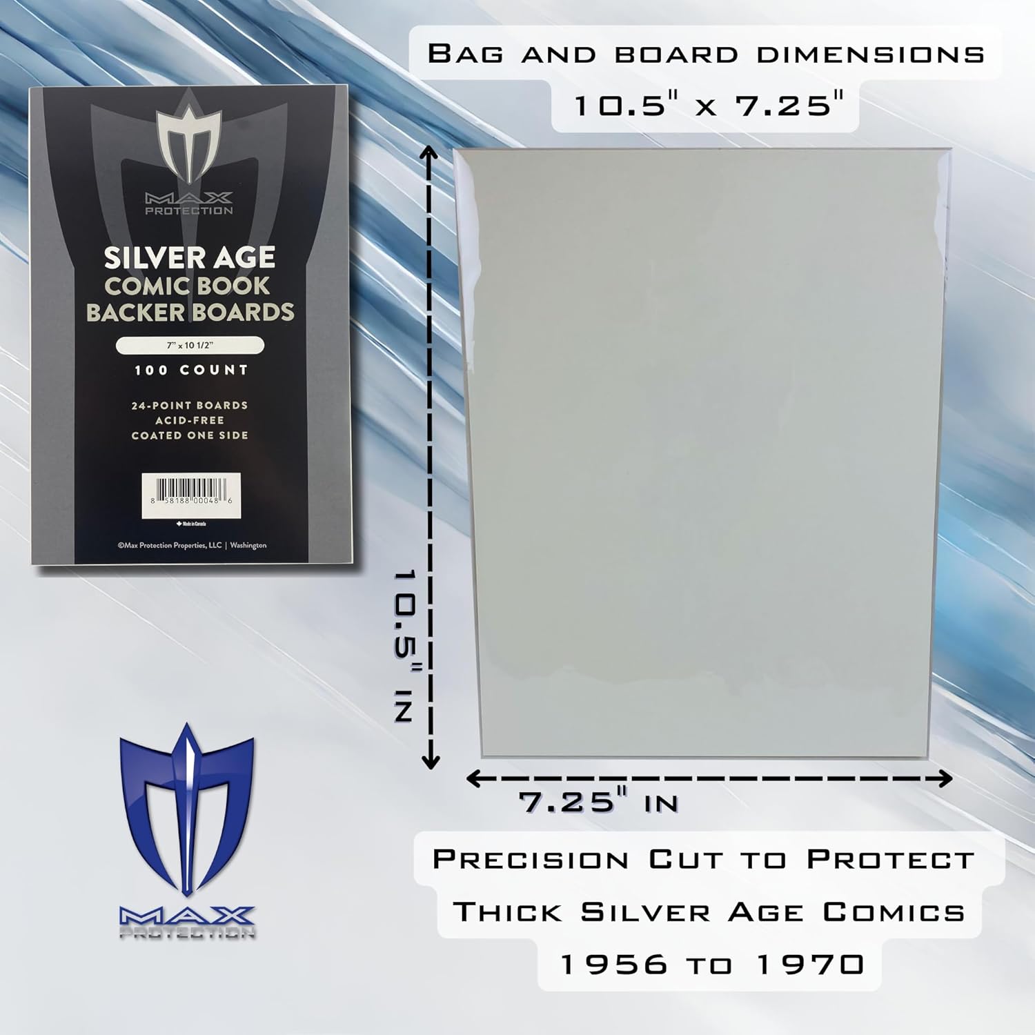 Max Protection Silver Age Thick Size Comic Book Bags and Boards (500 Bags and 500 Boards)