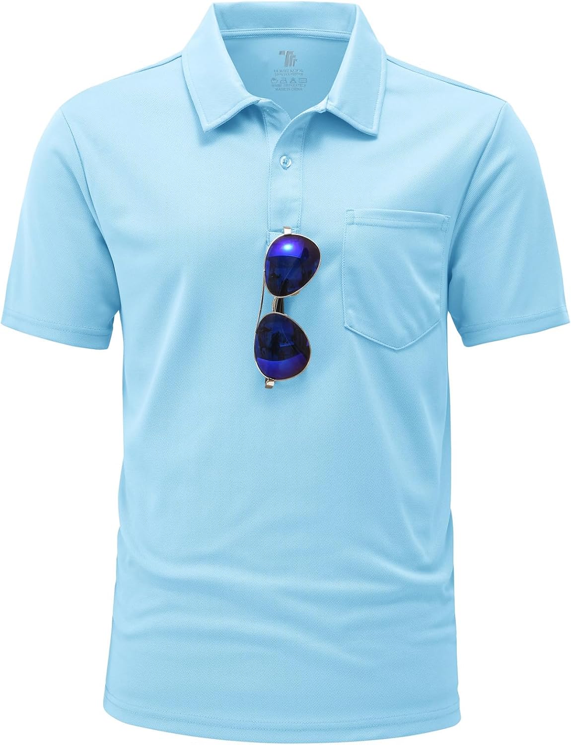 BGOWATU Men's Polo Shirts Short Sleeve Collared Golf Shirts Quick Dry Tennis Shirt Outdoor Sports Causal Shirts