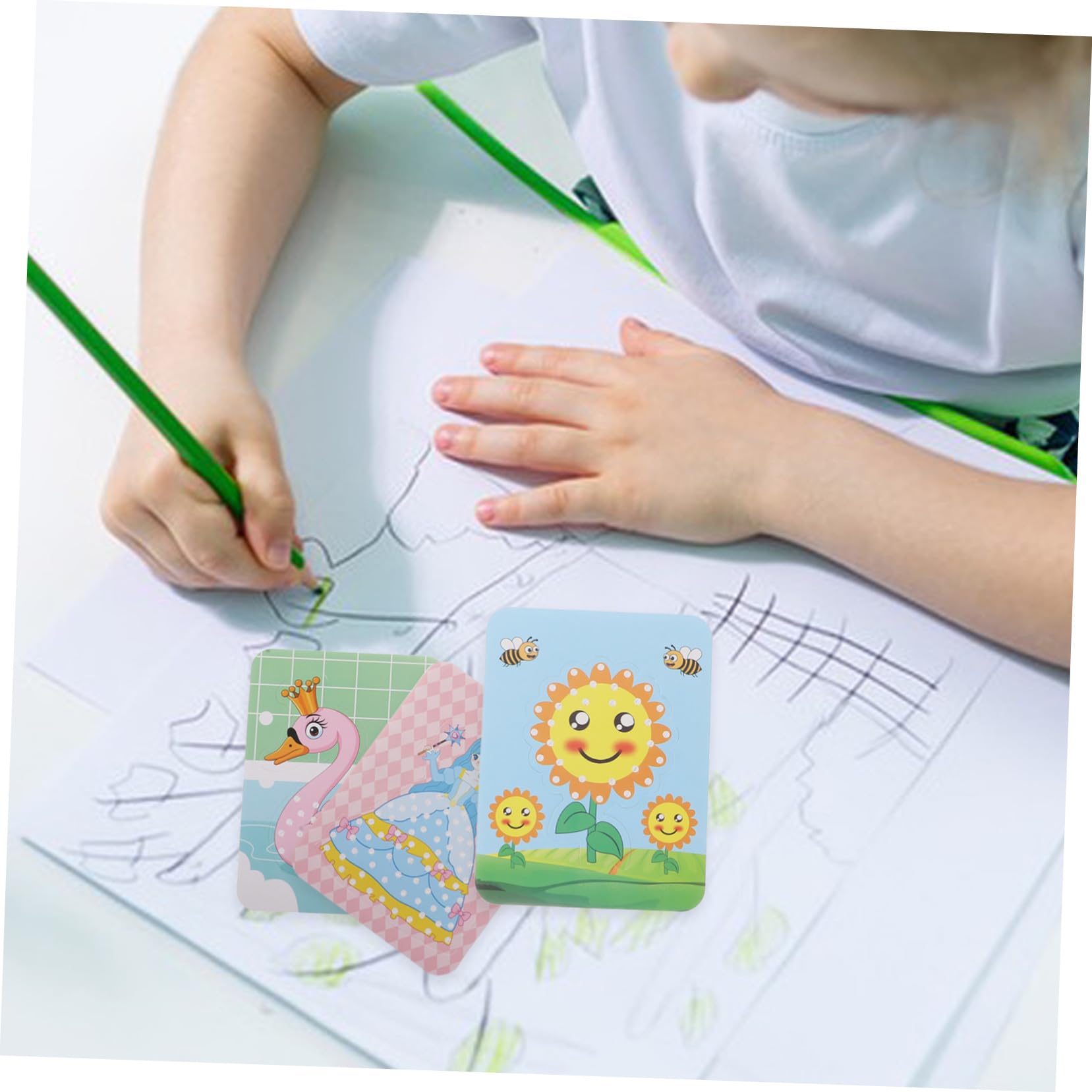 SOIMISS Kit Creativo Cotone Perlato e Tessuto per Pittura a Foratura per Ragazzo Ragazza Resistente e Stimola la Creatività, per Lavoretti Fai da Te