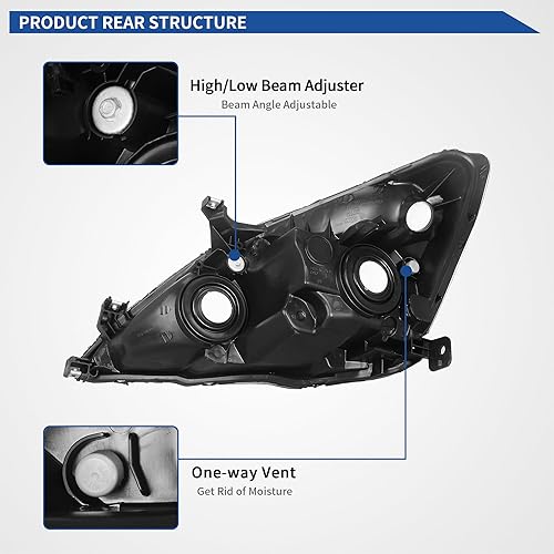 Miniatura 123 de oEdRo Faros delanteros compatibles con Ford F150 / 06-08 Lincoln Mark LT Pickup 2004, 2005, 2006, 2007, 2008, Ford F150 / 06-08 Lincoln Mark LT OE