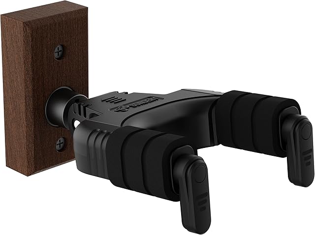 Sondery Guitar Hanger Wall Mount, Auto Lock and Adjustable Hook Holder Wall Stand for Acoustic and Electric Bass Guitars, Not for Nitro-finish