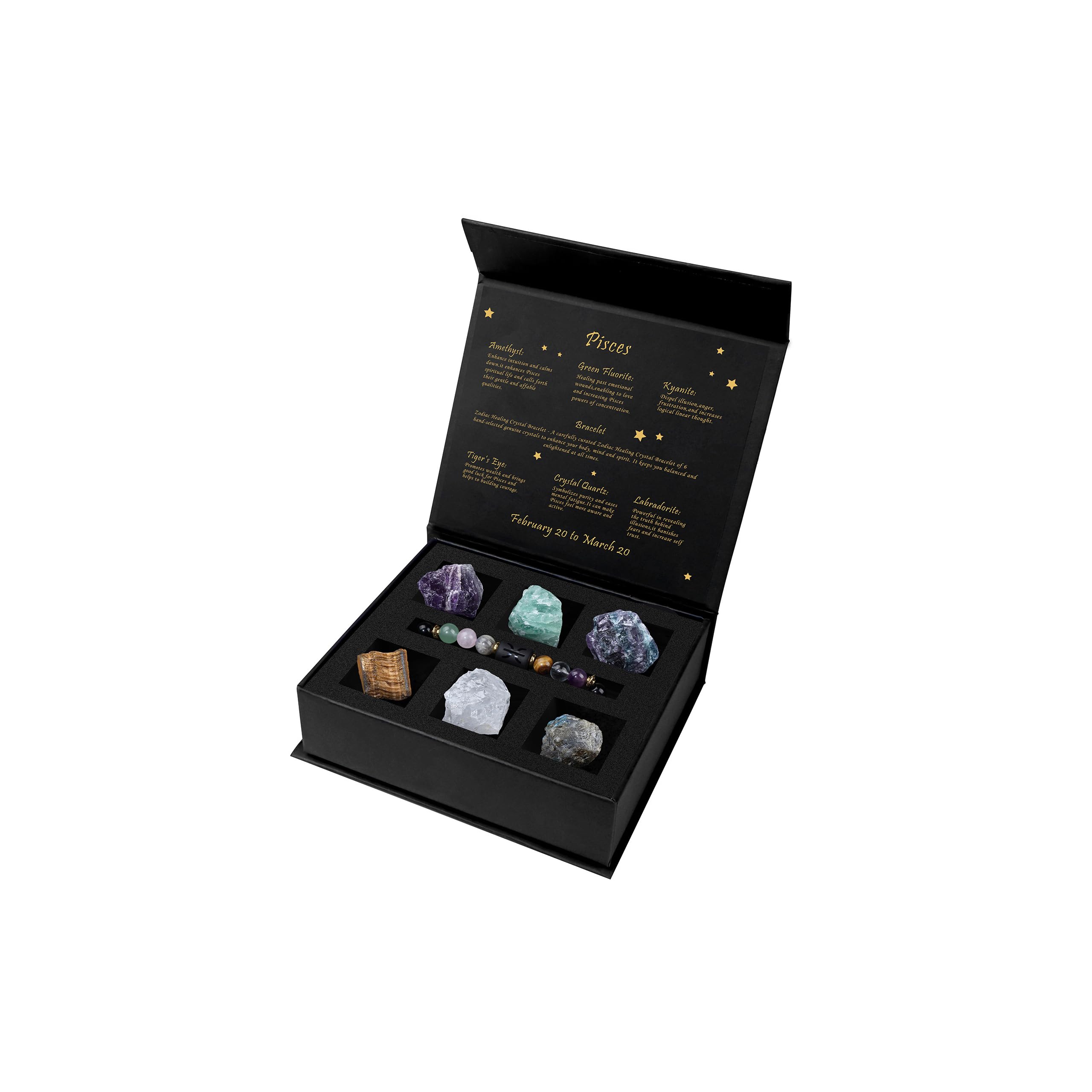 12 Zodiac Signs Crystal Bracelet Set