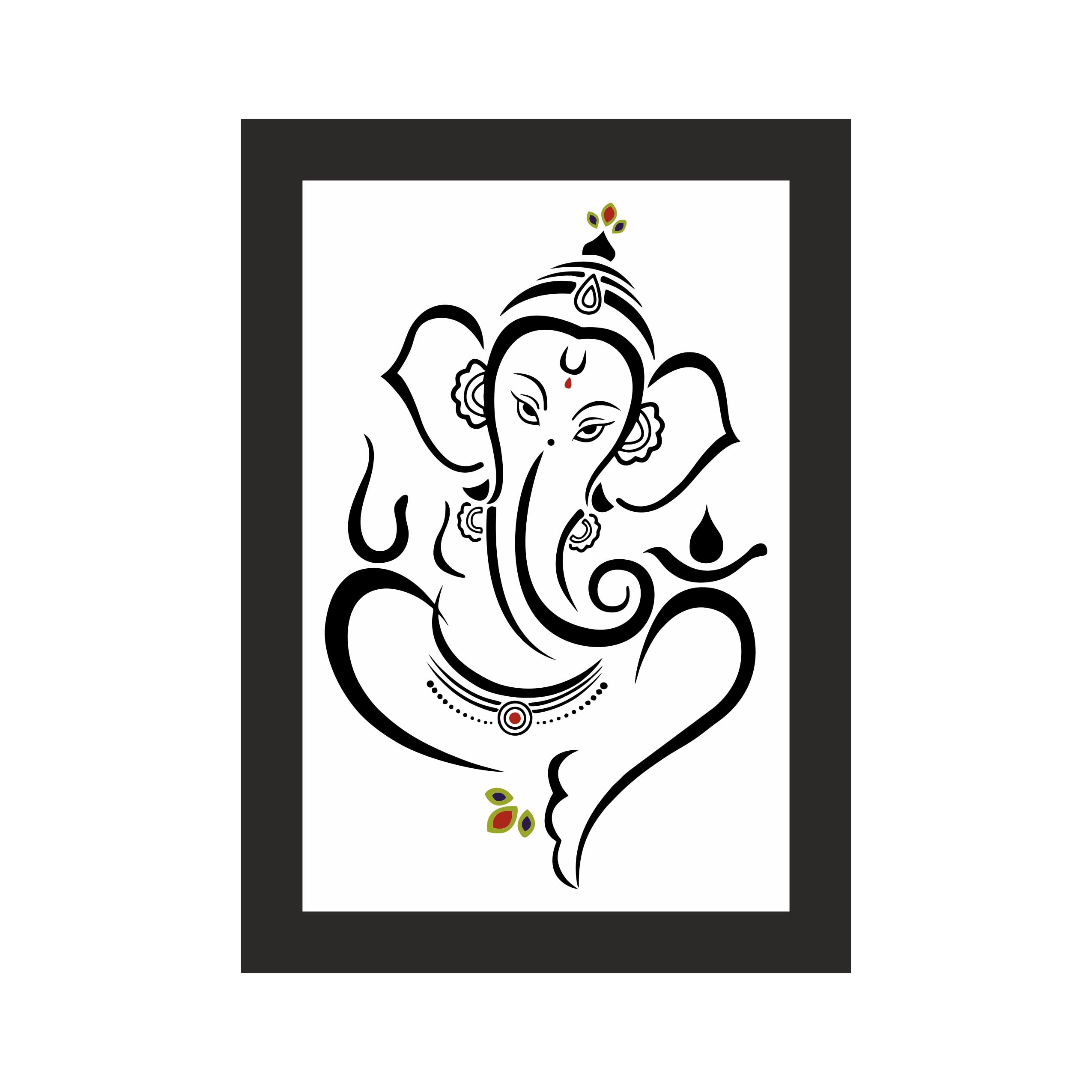Minimalist Ganesha Blessing - 10x14