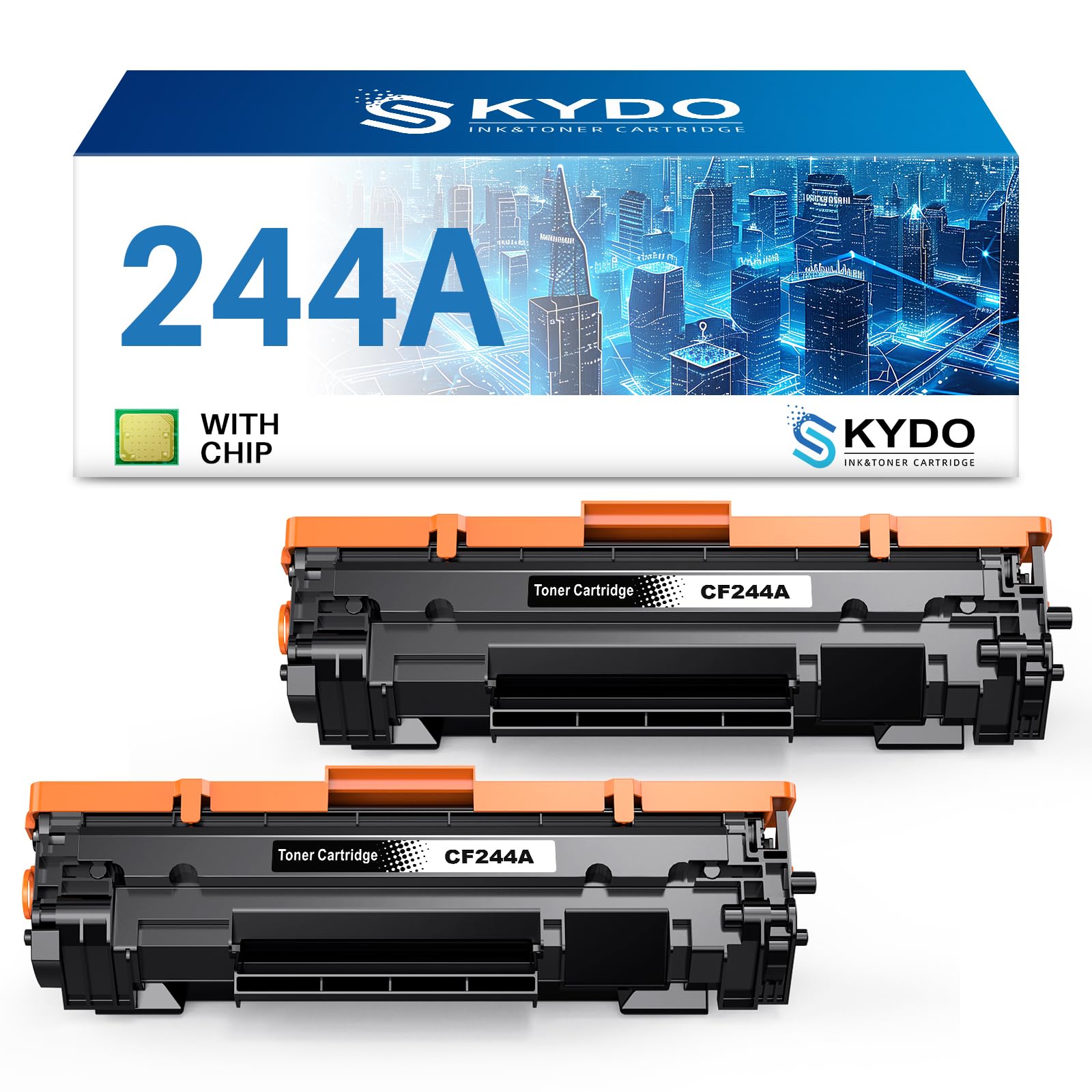HP 44A CF244A Toner Schwarz Kompatibel für LaserJet Pro M15w, MFP M28w, M15a, MFP M28a (2er-Pack)
