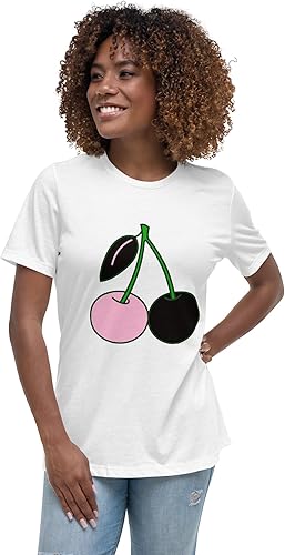 Miniatura 3 de Sweet & Sassy Camiseta relajada de cereza negra y rosa