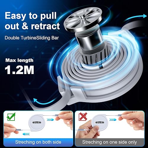 Miniatura 3 de Cable de carga retráctil 3 en 1 para Apple iPhone y Watch, cargador iWatch para automóvil, cable de carga rápida multiUSB, USB A a