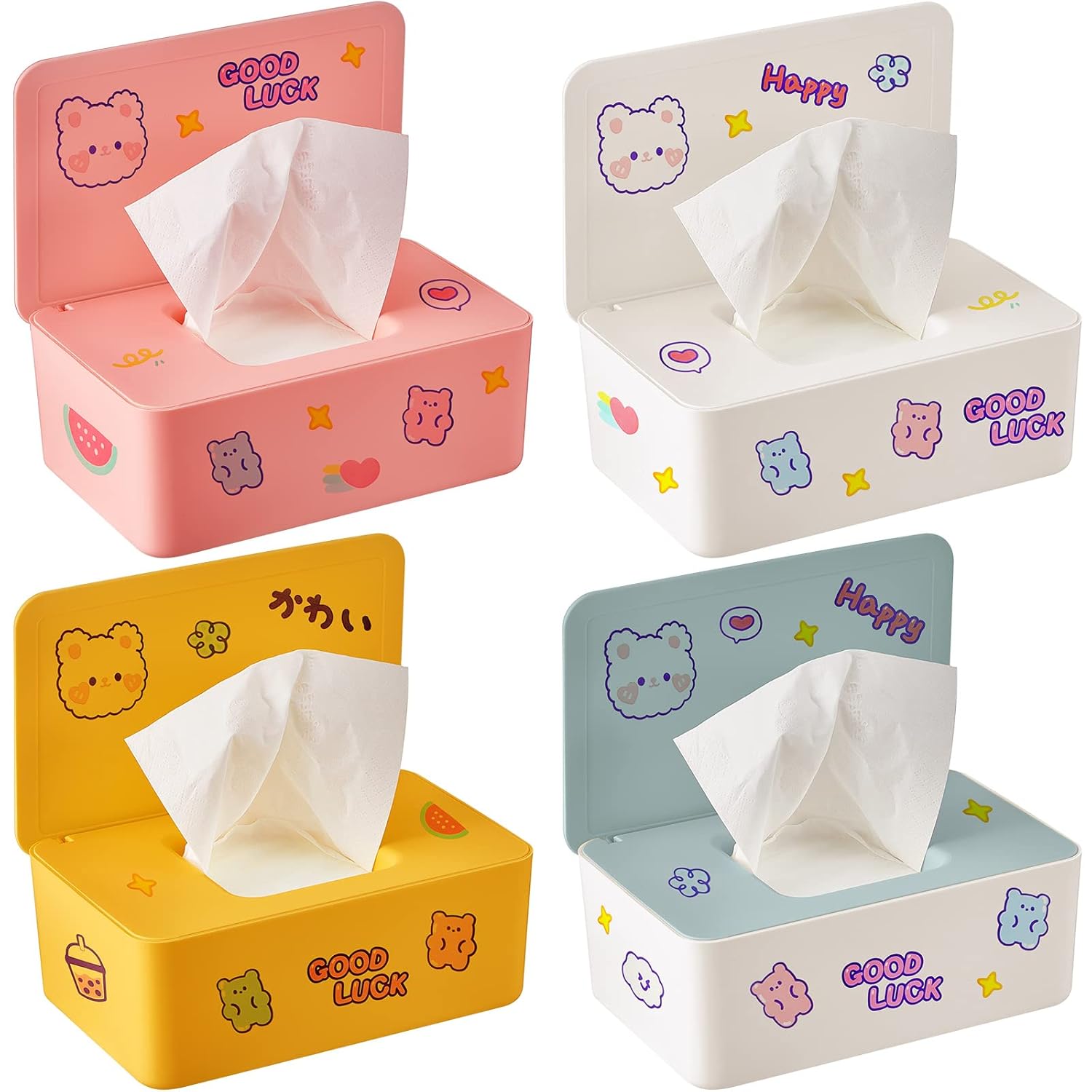 4 Pcs Baby Wipes Dispenser, Baby Wipe Container Diaper
