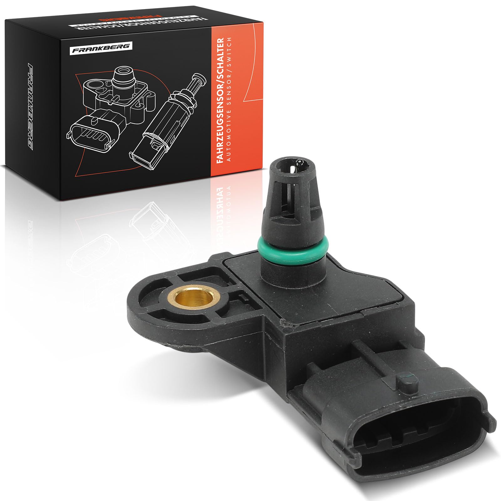 Frankberg Sensore pressione differenziale Pressione gas di scarico 4-Poli Compatibile con Corsa D S07 500 312 Freemont 345 Corsa E X15 159 939 Replace# 93171176