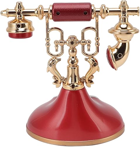 Miniatura 9 de Asixxsix Reloj de teléfono retro, único y elegante reloj despertador de teléfono vintage, funciona con pilas, antiguo diseño de teléfono, reloj de