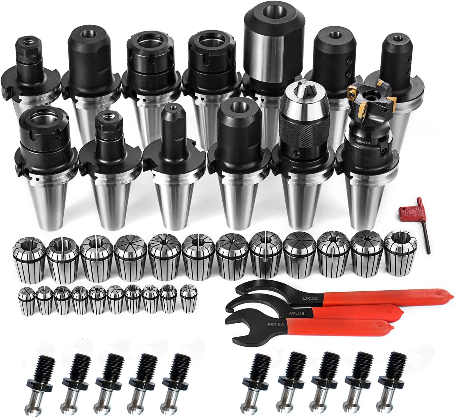 Sponsored Ad - Collet Set CNC CAT40 Tooling Package ER32 ER16 Collet Sets Mill Holder Spanner Drill Chuck (collet set)