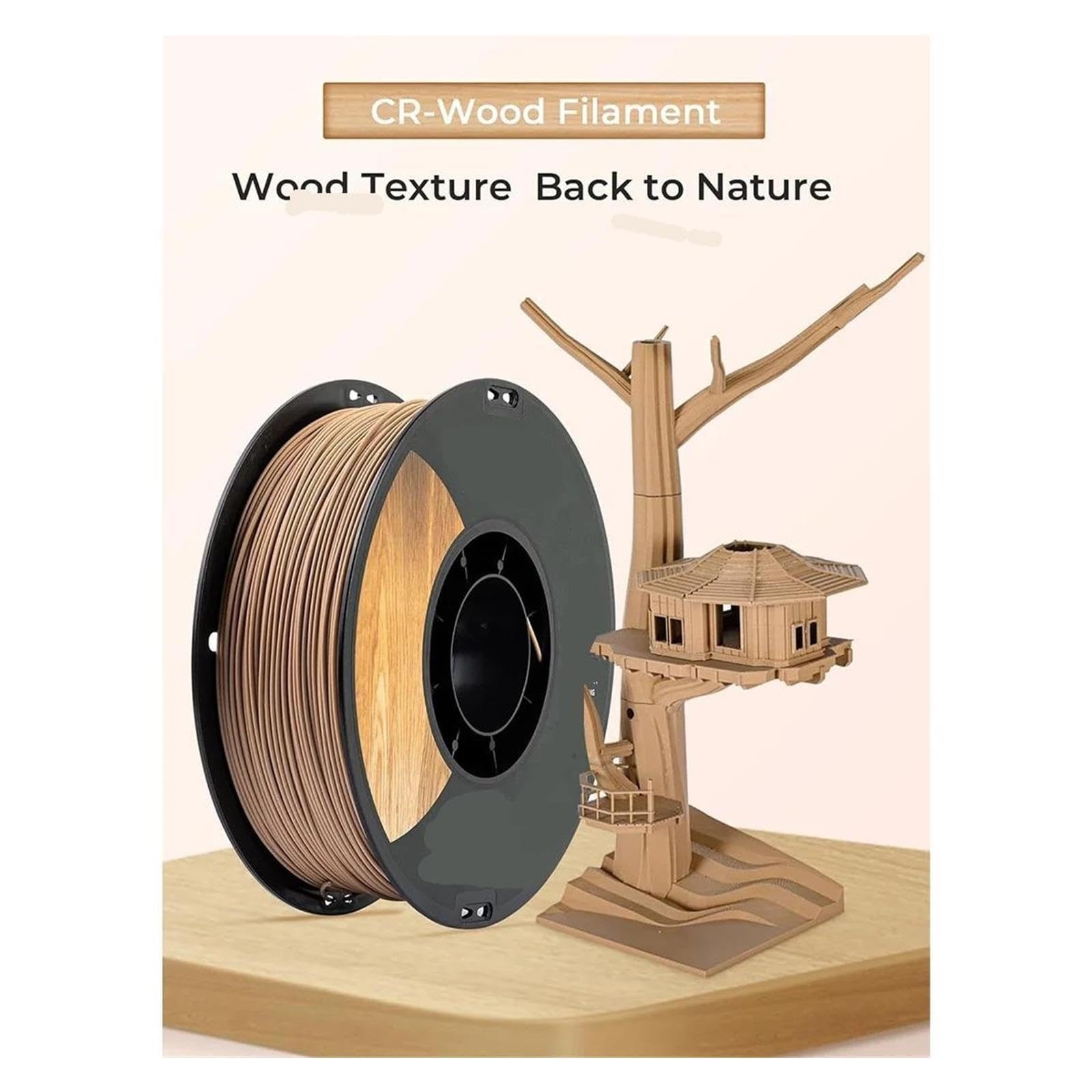 Druckerfilament, Holz-PLA, 1,75 mm, kg, glatte Seidenstruktur