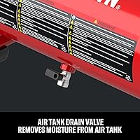 Vista 6 de CRAFTSMAN Compresor de aire, compresor de aire portátil de 2 galones, 1/3 HP máximo 125 PSI sin aceite, peso ligero con kit de accesorios de 10