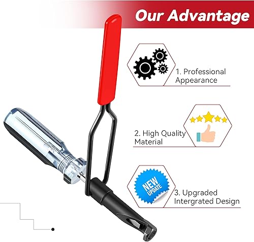 Miniatura 6 de Dreyoo Herramienta de ajuste de válvula de 0.394 pulgadas, tuerca de atasco de válvula ranurada, herramienta de rectificado de válvula compatible