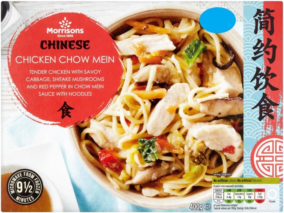 Morrisons Chinese Chicken Chow Mein, 400g (Frozen) Amazon.co.uk Grocery