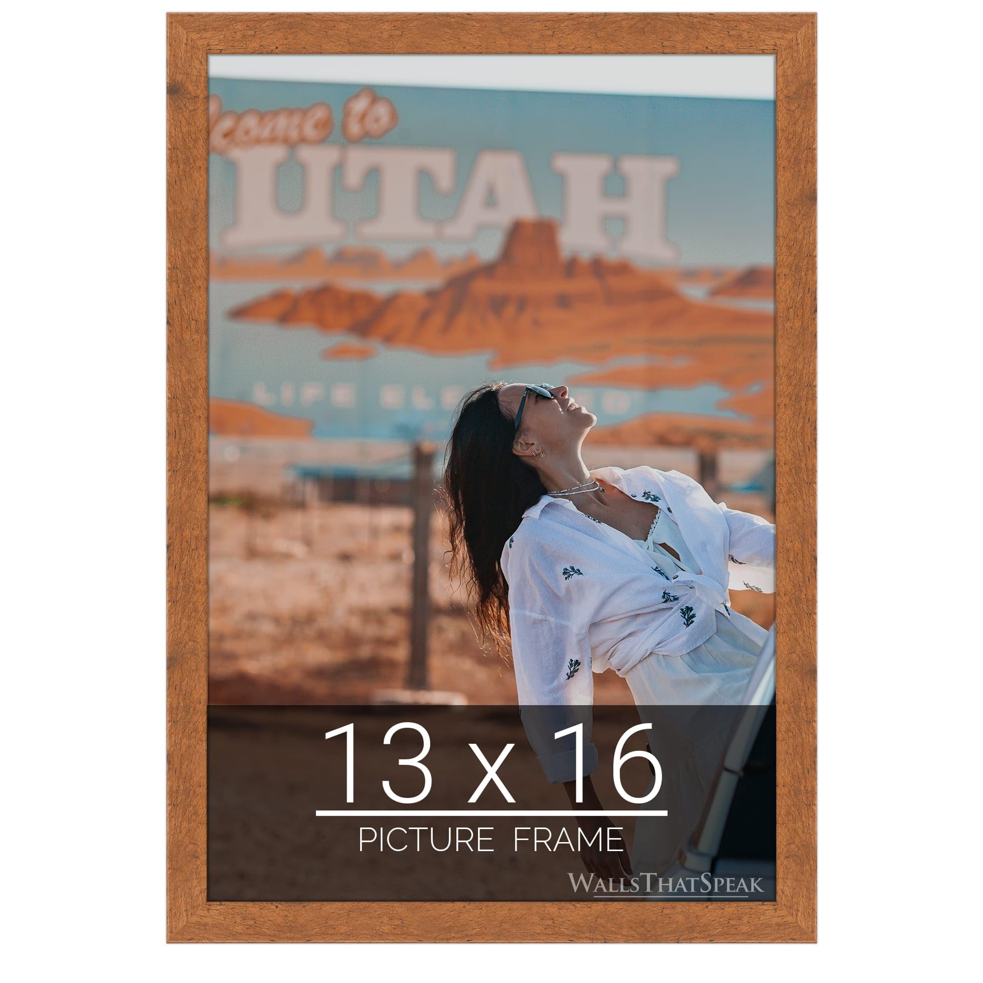 WallsThatSpeak 13x16 Brown Picture Frame