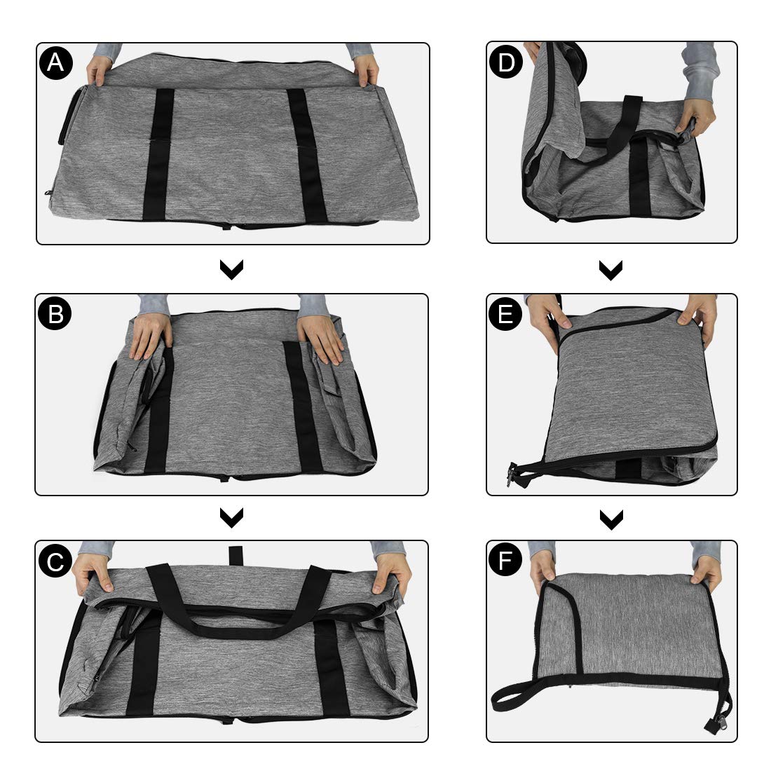 NEWHEY - Bolsa de Viaje Plegable para Hombre, Resistente al Agua, Grande, Ligera, para Camping, Senderismo, Plegable, 65 L, 80 L, 100 L, 120 L