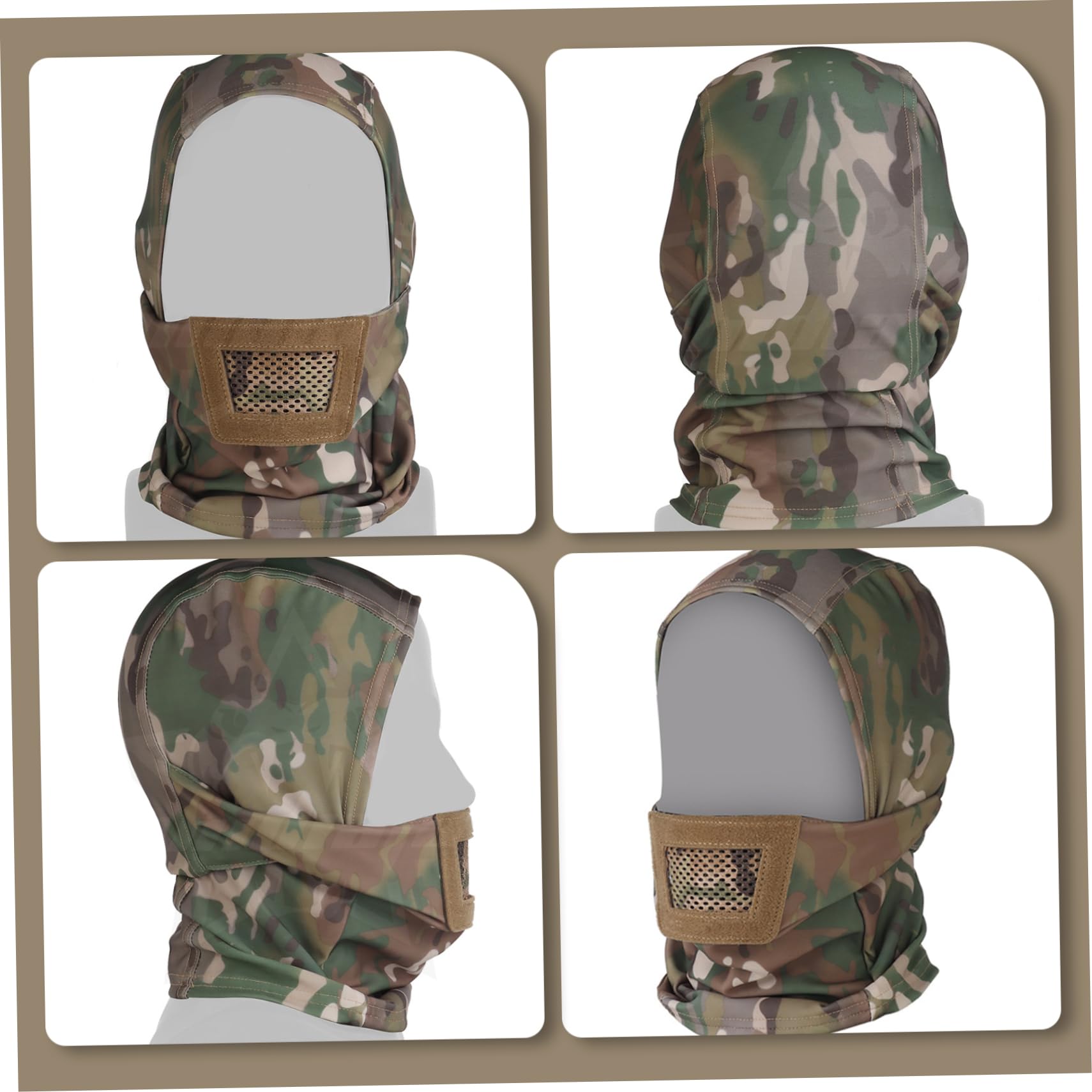 Airsoft-Helmzubehör, Halswärmer, Gesichtsschutz mit atmungsaktivem Mundschutz, taktische Maske mit Airsoft-Helm/Maske