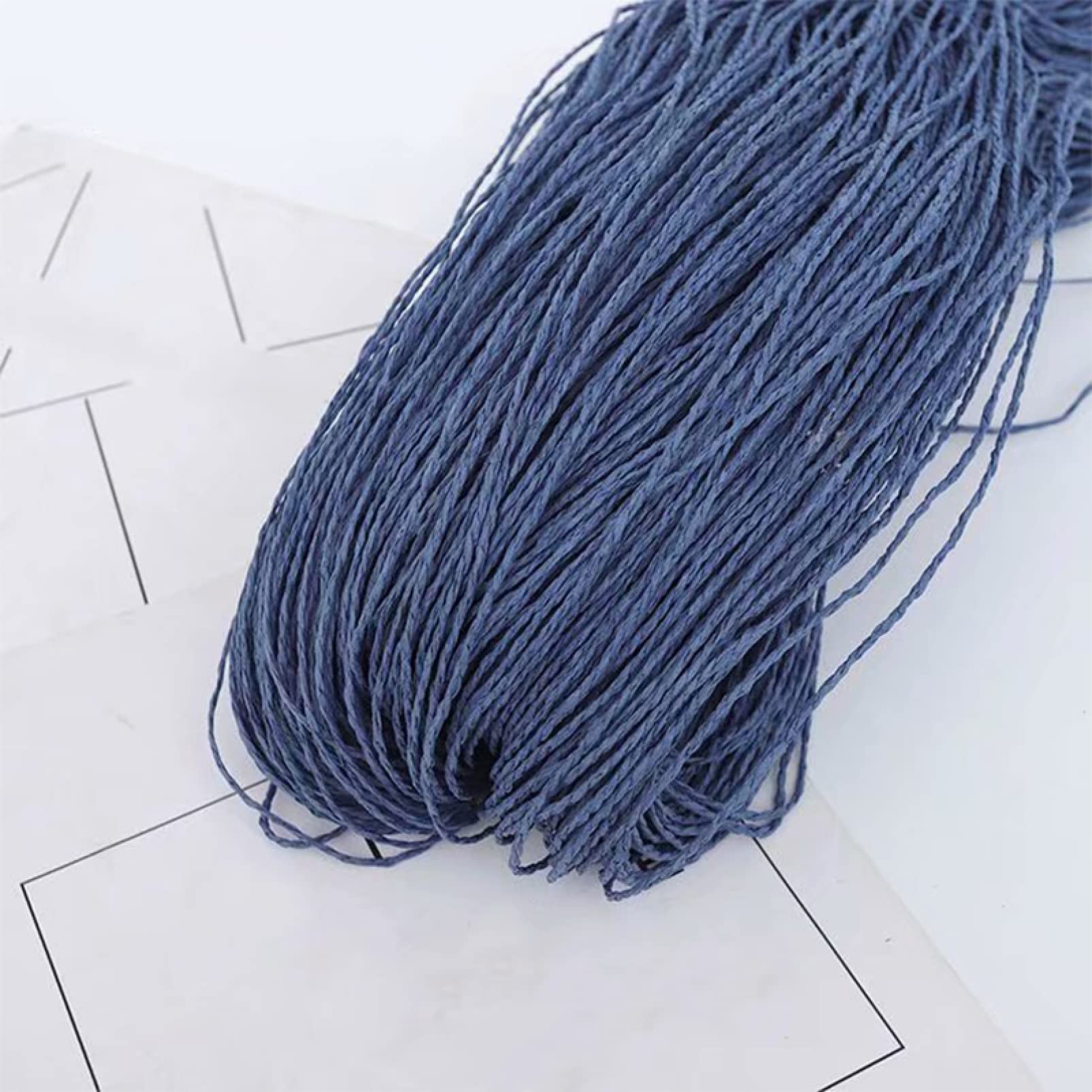 przędza do szydełkowania, 500g 400m 10 kolorów przędza papierowa z rafii naturalny kapelusz DIY torebka torebka kosz rattanowy dziewiarski materiał szydełkowy(7)