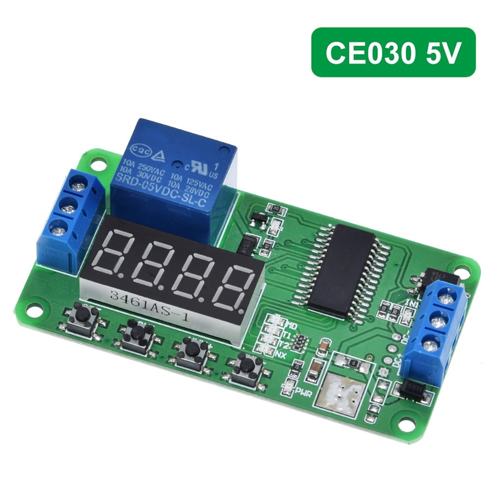 Parti e ricambi TZT CE030 DC 5V 12V 24V Multifunzione Relè Ritardo Interruttore Orario Accensione/Spegnimento Modulo PLC (Size : CE030 24V)